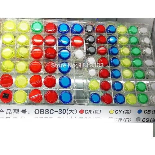 24MM 30MM CLEAR PUSH BUTTON Japanese Original Sanwa OBSC-30 Durable Multicade MAME Jamma Game Arcade Switch