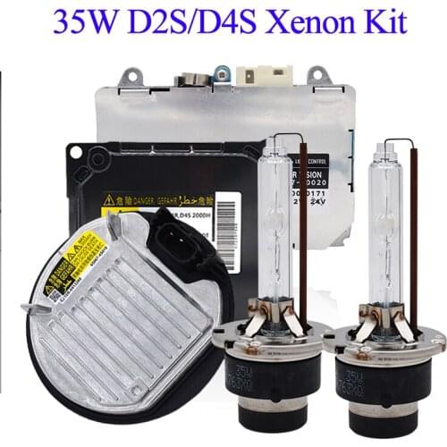 SKYJOYCE 35W Car Light Xenon D2S HID Kit Super Bright D2S D4S 5500K HID Replacement Bulb 35W D2 D4 HID Ballast Car Headlight Kit