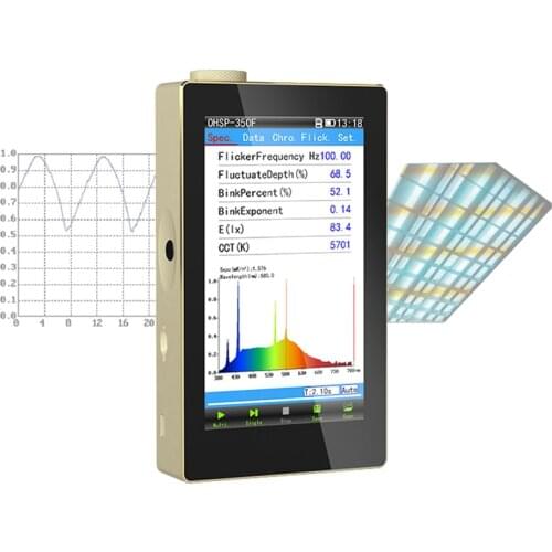OHSP350F Flicker Tester Portable Spectrometer for CCT CRI Lux Flicker