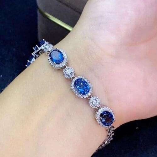 Topaz Bracelet 925 sterling silver Fine jewelry 100% Natural And Real Topaz Bracelet