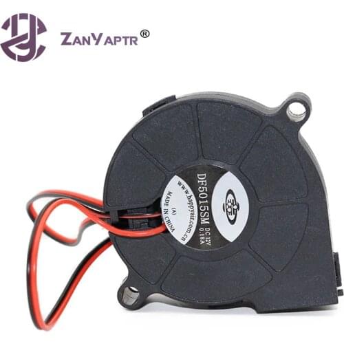 10Pcs/lot Anet A8 A6 5015 Air blower 12V 24V Ultra-quiet Oil Bearing about 7500 RPM Turbo Small Fan For 3D Printer