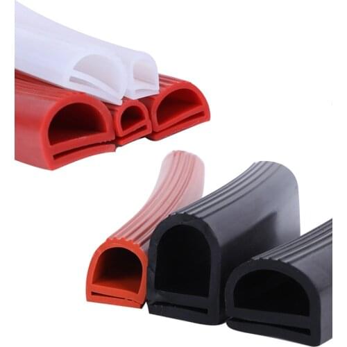 1/2M High Temperature Resistant Silicone Seal E Type Strip Red White E Shape Silicone Stirp Door Oven Freezer Door Oven Steaming
