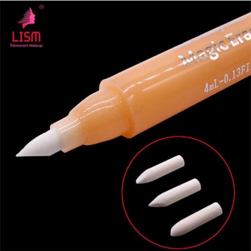 1pcs Tattoo Accesories Microblading Skin Surgical Eyebrow Marker Pen with Magic Eraser Remover Brush Scribe Tool Tattoo Supplies