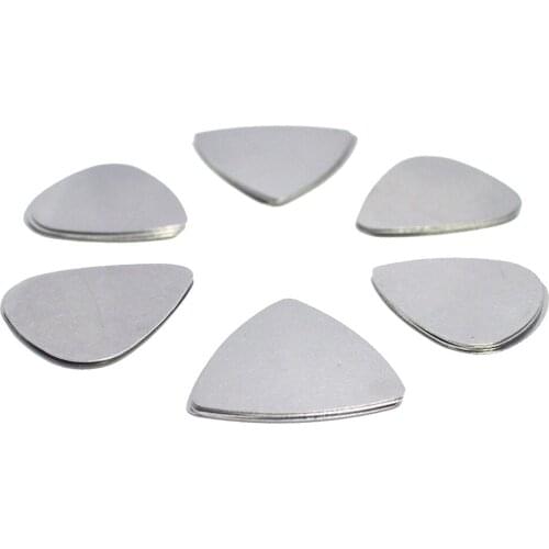 10 Pcs Stainless Steel Guitar Pick for Acoustic Electric Guitar Bass Player Guitar Picks Heart Jazz Triangle Guitarra Plectrums
