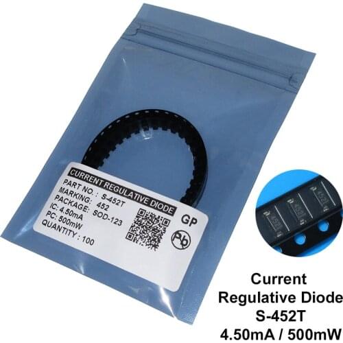 100PCS/LOT S-452T 4.5MA SMD SOD-123 CRD / CURRENT REGULATIVE DIODE NEW Free shipping