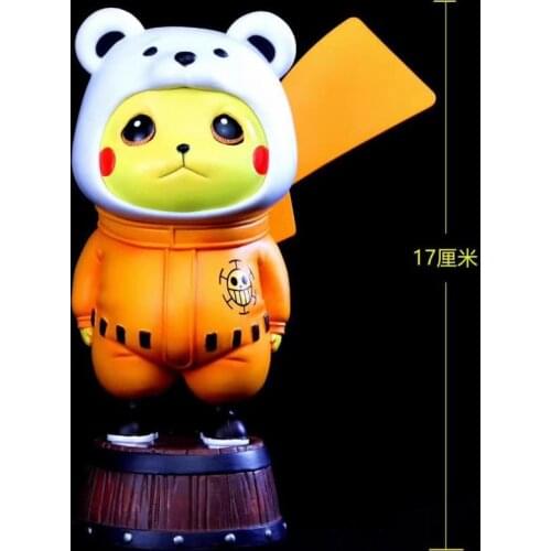 17cm Cartoon Anime Doll GK Pika Bear Bei Bo Bear Toy Statue Decoration Model Cute Childrens Action Figure Gift