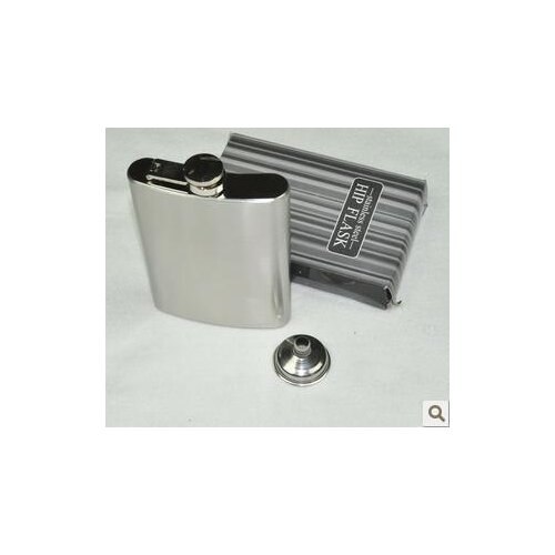 2PCS/LOT Hot selling Outdoor Portable 8OZ Liquor Hip Flask Wine Pot Flagon with small Funnel