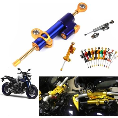 255mm Motorcycle CNC Aluminum Adjustable Steering Damper Direction Damper Shock Absorber Stabilizer For Yamaha MT-09 Tracer
