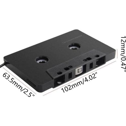 3.5mm Four Channel Anti-Tangled Mini ABS Stereo Cassette Adapter Car Audio- 1XCB