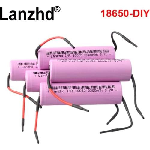 8-40pcs 18650 battery lithium Li ion 3.7v batteries 18650 33E 3300mAh VTC7 +DIY wire 100% Original brand