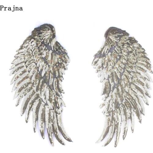 DIY Accessories Wings Patch Sewing On Patches On Clothes Stripe Punk Cute Patch Embroidery Patches For Clothing big Sequin