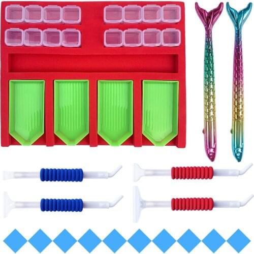 Diamond Painting Square Round Tray Organizer Holder DIY Diamond Painting Kits Painting with Diamond Accessory Christmas Gift