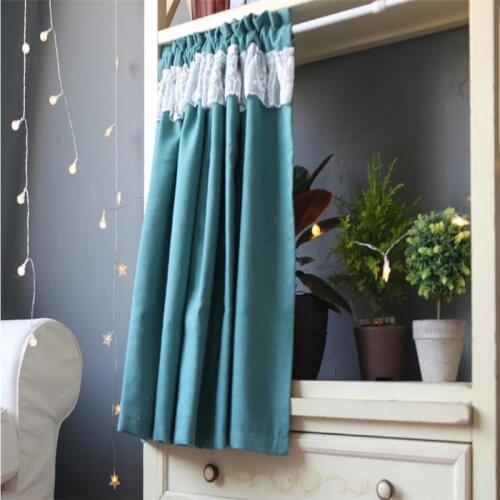 Free Shipping Pastoral Linen Purdah Half Lace Coffee Tea Curtain Kitchen Valance Short Small Shades Closet Home Window Drapes