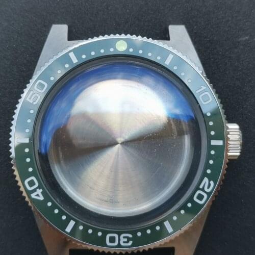 Heimdallr 62MAS Watch Case Solid Sapphire Ceramic Bezel Diver Watch 300M Water Resistance Case For NH35 NH36A Automatic Movement