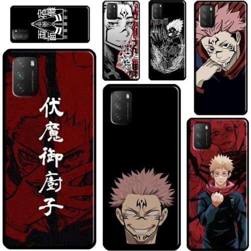 Anime Jujutsu Kaisen Ryomen Sukuna For POCO F3 M3 X3 Phone Case For Xiaomi Mi 11 A1 A2 A3 10T 9T Pro Mi Note 10 Lite Coque