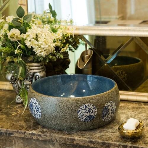 Jingdezhen ceramic sanitary ware art counter basin wash basin lavabo sink Bathroom sink china antique ceramic sink