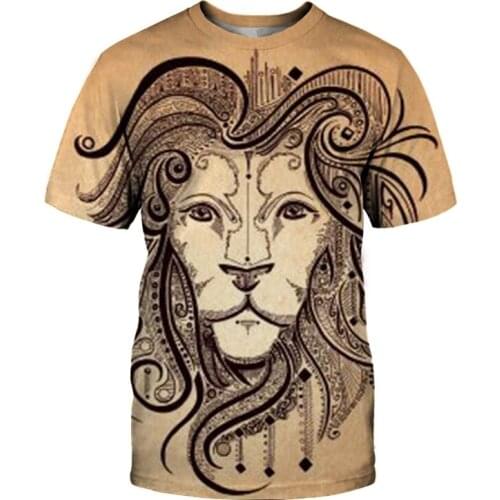 Summer new style 3D printed T-shirt abstract animal print ladies T-shirt printing casual T-shirt O-neck hip-hop short sleeve