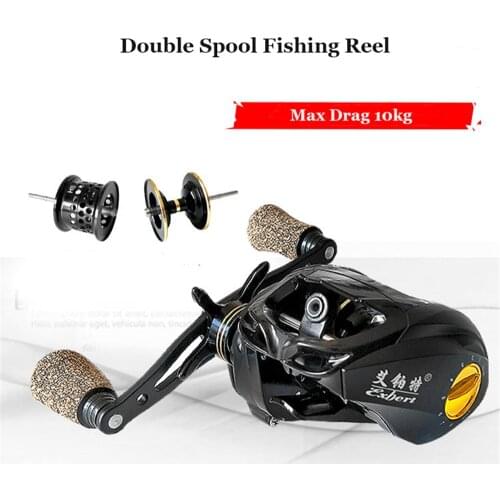 Baitcasting Fishing Reel 18+1 Ball Bearings 6.3:1 Gear Ratio 10 kg Max Drag Metal Spool Casting Surf Bait Cast Fishing Reels