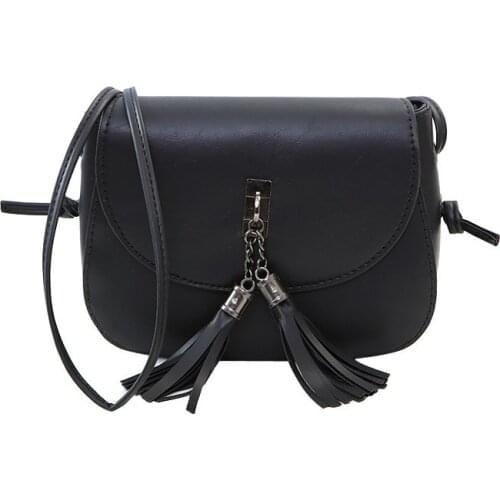2021 Mini Women Messenger Bags Pu leather Women Shoulder Bag Tassel Solid Clutches Chain Women Crossbody Bags Tote