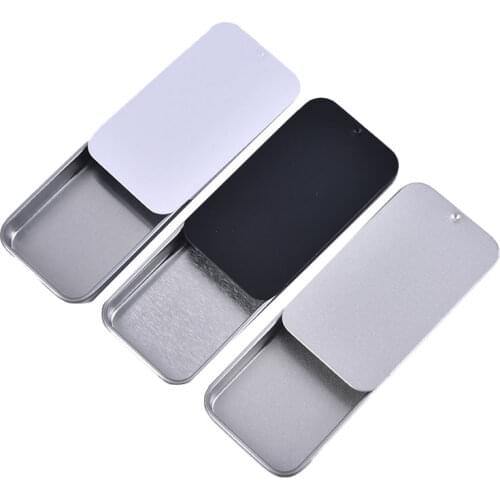 Mini Iron Box Slide Cover Storage Box Wedding Jewelry Pill Cases Portable Tin Boxes Container Cosmetic Organizer