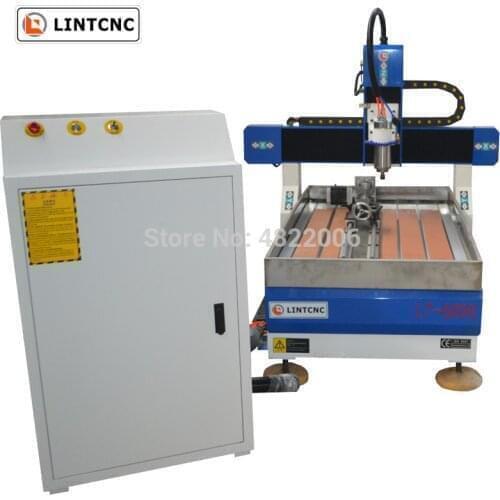 Desktop 4 axis cnc 6090 wood router engraving cutting machine for Aluminum