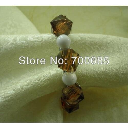 Pearl napkin rings beaded wedding , napkin holder