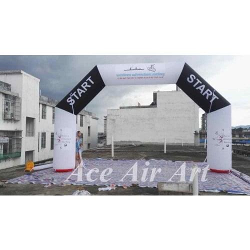 Customize 20 feet angle start/finish inflatable arch with free air blower for races and events
