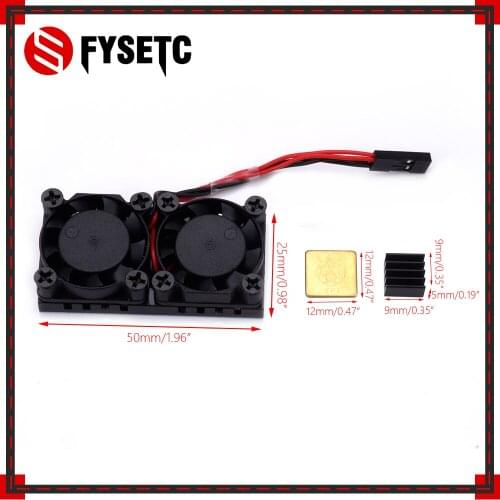 Raspberry pi Dual Fan Heatsink Cooler with Double Cooling Fans For Raspberry Pi 3/2 Model B / B + Not Fit NESPi CASE Plus