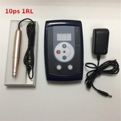 Permanent Makeup Pen 1Pcs Eyebrow Lip Tattoo Permanent Makeup Machine Pen kit For Shader Needle Tip Power Supply Kit