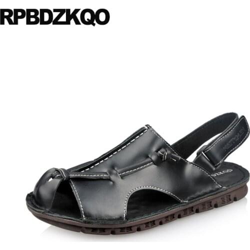 Designer shoes men high quality leather native closed toe summer italian strap luxury sandals roman genuine runway breathable