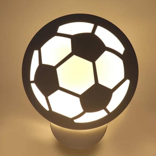 LED Wall Lamp 12W Innovative Football Shape Acrylic Light for Home Bedroom Warm White 85-265V