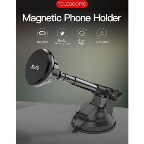Yesido C41 Telescopic Magnetic Car Phone Holder Stand Dashboard Windshield Sucker Car Mount Holder For iPhone Samsung Car Holder
