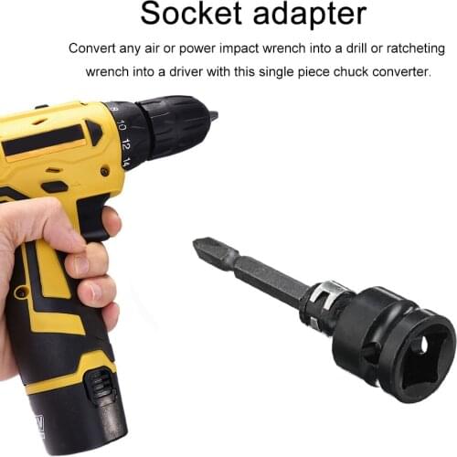 Telescopic Socket Adapter 1/2 to 1/4 Hex Socket Adapter Set for Electric Wrench Adapter Conversion Screwdriver Holder