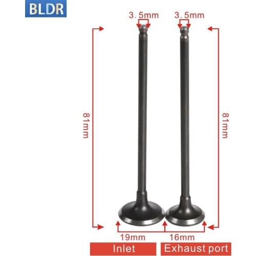 19x81mm 16x81x3.5mm Motorcycle Inlet Outlet Intake Valve Exhaust Valve Stem Kit For Suzuki GSF250 GJ74A 74A GSX250 GSX GSF 250