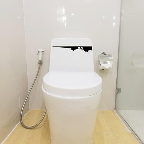 1Piece Toilet Sticker DIY Funny Peep Monster Toilet Bathroom Vinyl Wall Sticker Decal Art Removable Home Restroom Decoration