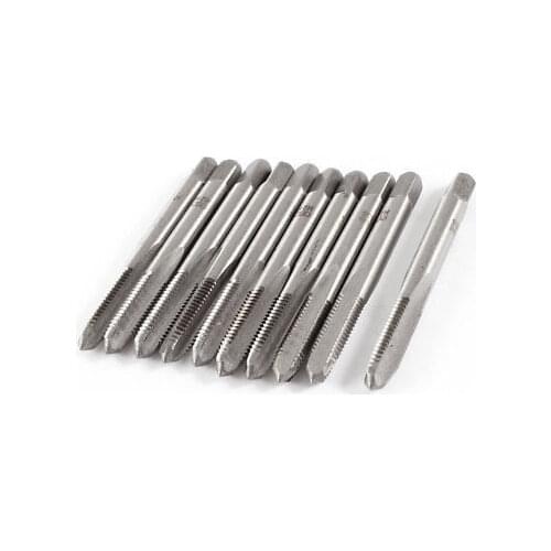10 Pcs M6 H2 HSS 3 Flutes Hand Screw Thread Straight Metric Tap