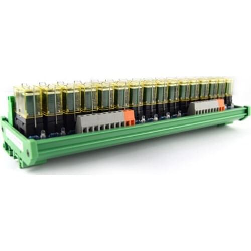 16-way relay double-group module, 24V rail installation, PLC amplifier board control board
