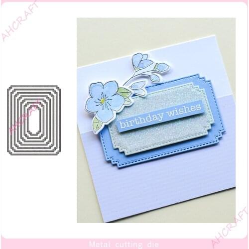 7PC Basis Frame Metal Cutting Dies for DIY Scrapbooking Photo Album Decorative Embossing PaperCard Crafts Die2021