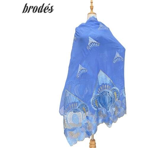 African Dubai Cotton Multicolor Pashmina For Pray Emroider Big Size Shawl Wrap Chemical Lace Stole Scarf Headband Muslim