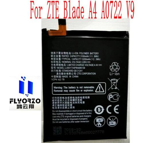 New High Quality 3200mAh Li3931T44P8h806139 Battery For ZTE Blade A4 A0722 V9 mobile phone