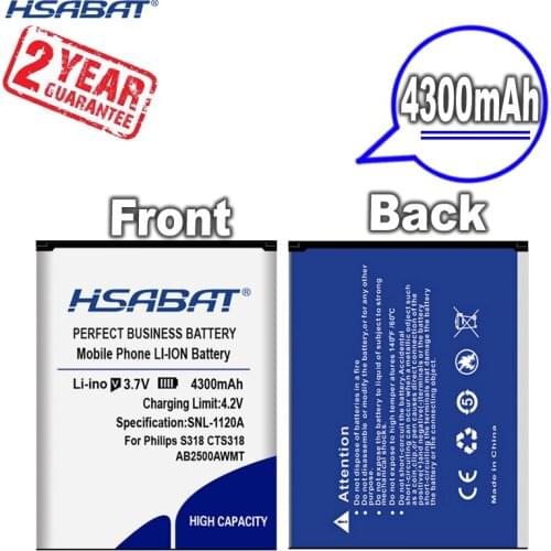 New Arrival [ HSABAT ] 2900mAh AB2500AWMT Replacement Battery for Philips S318 CTS318