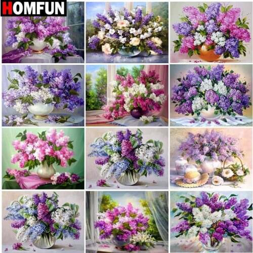 HOMFUN Full Square/Round Drill 5D DIY Diamond Painting "Bouquet landscape" Embroidery Cross Stitch 5D Home Decor Gift
