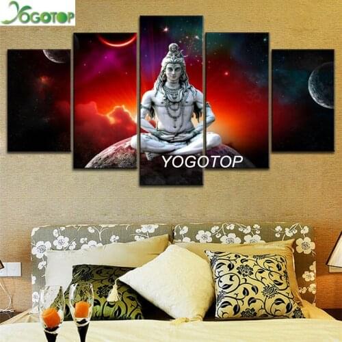 Diy Diamond Painting cross-stitch 5 Pieces Lord Shiva Landscape Starry Sky 5D Full Drill Mosaic Diamant Embroidery Art ML1292
