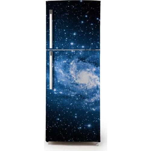 Free Shipping Hot Fantasy Space SelfAdhesive Dishwasher Refrigerator Freeze Sticker Kids Art Fridge Door Cover Wallpaper