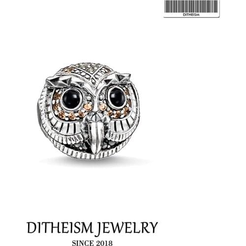 DIY Beads Owl Head Bead 5mm Hole,2018 Fashion Silver Jewelry Trendy Gift For Women Men Boy Girl Fit Bracelets Necklace