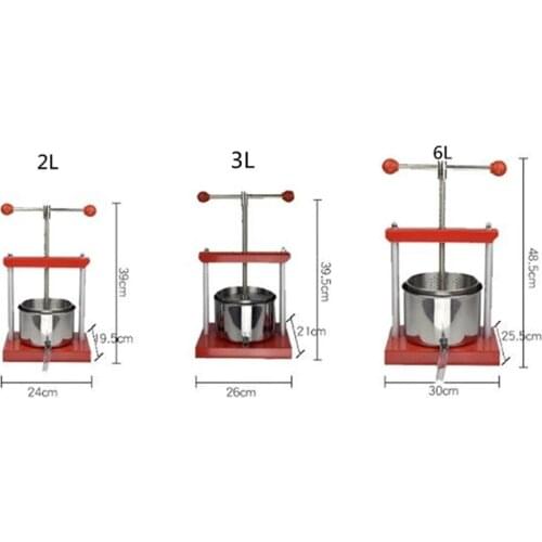 Household Small Stainless Steel Juice Wine Press Manual Grape Press