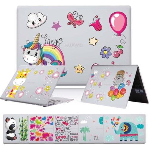 Laptop Case For HUAWEI MateBook D14/D15/13/14/X Pro 13.9/X 2020/Honor MagicBook 14/15/Pro16.1 Cute Pattern Dust-proof Hard Shell