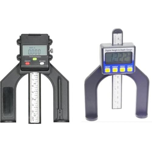 Digital LCD Display Height Depth Guage Metal Meter Foot Ruler Electronic Carpentry Caliper Guages Wood Mearsuring Hole Tool