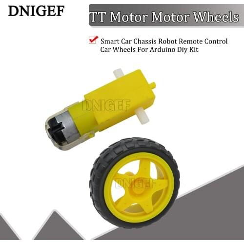DNIGEF New TT Motor Motor Wheels Smart Car Chassis Robot Remote Control Car Wheels For Arduino Diy Kit