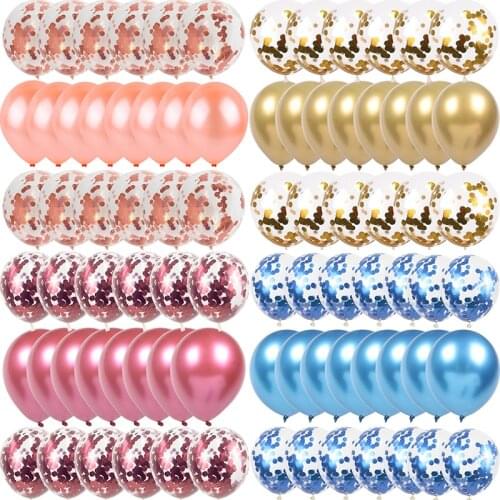 20pcs/lot Multi Confetti Balloons Helium Metal Balls Boy Girl Happy Birthday Party Balloon Wedding Party Decoratoon Supplies
